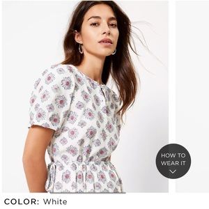 Loft medallion side tie midi dress